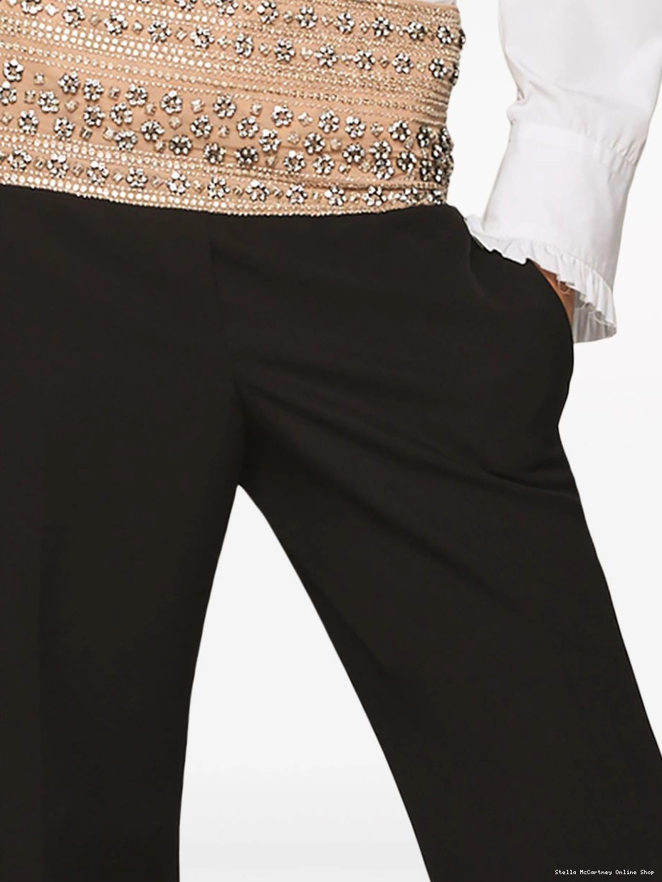 Affordable Stella crystal-embellished Women wool trousers McCartney 0710